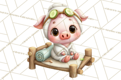 Baby Farm Animals Clipart PNG, Spa Day Cute Animals Product Image 2