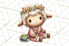Baby Farm Animals Clipart PNG, Spa Day Cute Animals Product Image 5
