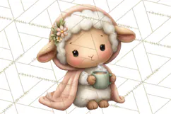 Baby Farm Animals Clipart PNG, Spa Day Cute Animals Product Image 4