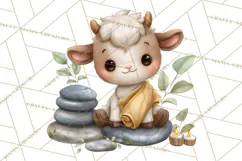 Baby Farm Animals Clipart PNG, Spa Day Cute Animals Product Image 5
