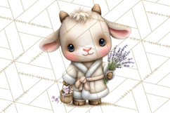 Baby Farm Animals Clipart PNG, Spa Day Cute Animals Product Image 2