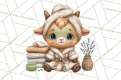 Baby Farm Animals Clipart PNG, Spa Day Cute Animals Product Image 4