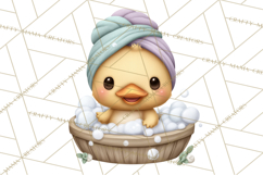 Baby Farm Animals Clipart PNG, Spa Day Cute Animals Product Image 4