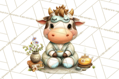 Baby Farm Animals Clipart PNG, Spa Day Cute Animals Product Image 3