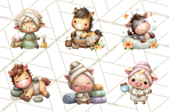 Baby Farm Animals Clipart PNG, Spa Day Cute Animals Product Image 3