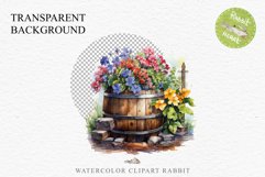 Farm Spring Flowers Basket Vase Daisies Pansies Lilies Roses PNG Scrapbooking Art Watercolor Transparent wedding invitation shirt designs romantic digital bloom watercolor floral Snapdragon, flowers Lilies, white pink peonies, spring Daisies, wedding invi