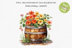 Farm Spring Flowers Basket Vase Daisies Pansies Lilies Roses PNG Scrapbooking Art Watercolor Transparent wedding invitation shirt designs romantic digital bloom watercolor floral Snapdragon, flowers Lilies, white pink peonies, spring Daisies, wedding invi