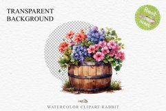Farm Spring Flowers Basket Vase Daisies Pansies Lilies Roses PNG Scrapbooking Art Watercolor Transparent wedding invitation shirt designs romantic digital bloom watercolor floral Snapdragon, flowers Lilies, white pink peonies, spring Daisies, wedding invi