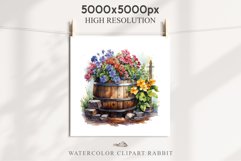 Farm Spring Flowers Basket Vase Daisies Pansies Lilies Roses PNG Scrapbooking Art Watercolor Transparent wedding invitation shirt designs romantic digital bloom watercolor floral Snapdragon, flowers Lilies, white pink peonies, spring Daisies, wedding invi