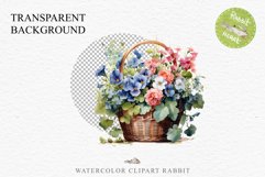 Farm Spring Flowers Basket Vase Daisies Pansies Lilies Roses PNG Scrapbooking Art Watercolor Transparent wedding invitation shirt designs romantic digital bloom watercolor floral Snapdragon, flowers Lilies, white pink peonies, spring Daisies, wedding invi