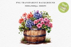 Farm Spring Flowers Basket Vase Daisies Pansies Lilies Roses PNG Scrapbooking Art Watercolor Transparent wedding invitation shirt designs romantic digital bloom watercolor floral Snapdragon, flowers Lilies, white pink peonies, spring Daisies, wedding invi
