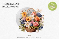 Farm Spring Flowers Basket Vase Daisies Pansies Lilies Roses PNG Scrapbooking Art Watercolor Transparent wedding invitation shirt designs romantic digital bloom watercolor floral Snapdragon, flowers Lilies, white pink peonies, spring Daisies, wedding invi