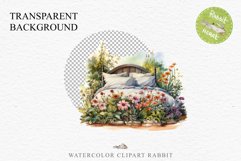 Farm Spring Flowers Bed Daisies Pansies Lilies Roses PNG Scrapbooking Art Watercolor Transparent wedding invitation shirt designs romantic digital bloom