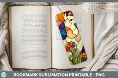 GorgeousFarm Stained Glass Flowers Bookmark design.