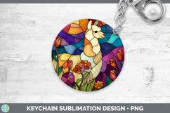 GorgeousFarm Stained Glass Flowers Keychain design.