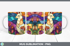 GorgeousFarm Stained Glass Flowers Mug Wrap design.