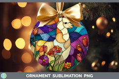 GorgeousFarm Stained Glass Flowers Ornament design.