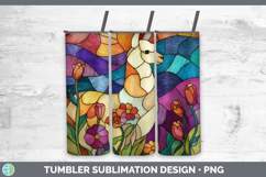GorgeousFarm Stained Glass Flowers Tumbler design.
