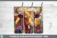 GorgeousFarm Stained Glass Flowers Tumbler design.