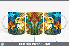 GorgeousFarm Stained Glass Flowers Mug Wrap design.