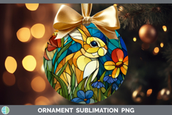 GorgeousFarm Stained Glass Flowers Ornament design.