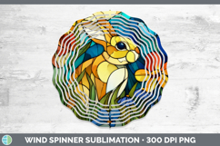 GorgeousFarm Stained Glass Flowers Wind Spinner design.