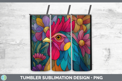 GorgeousFarm Stained Glass Flowers Tumbler design.