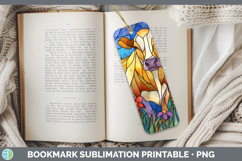 GorgeousFarm Stained Glass Flowers Bookmark design.