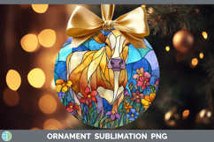 GorgeousFarm Stained Glass Flowers Ornament design.