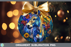 GorgeousFarm Stained Glass Flowers Ornament design.