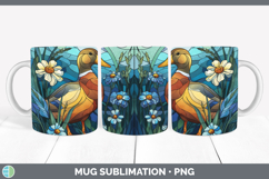GorgeousFarm Stained Glass Flowers Mug Wrap design.