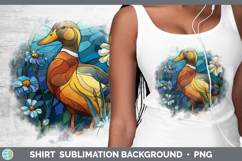 GorgeousFarm Stained Glass Flowers Shirt design.