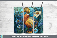 GorgeousFarm Stained Glass Flowers Tumbler design.