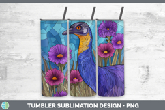 GorgeousFarm Stained Glass Flowers Tumbler design.
