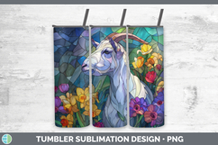 GorgeousFarm Stained Glass Flowers Tumbler design.