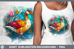 GorgeousFarm Stained Glass Flowers Shirt design.