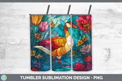 GorgeousFarm Stained Glass Flowers Tumbler design.