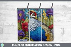 GorgeousFarm Stained Glass Flowers Tumbler design.