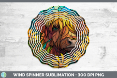 GorgeousFarm Stained Glass Flowers Wind Spinner design.