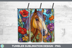 GorgeousFarm Stained Glass Flowers Tumbler design.