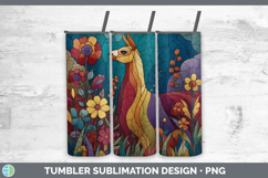 GorgeousFarm Stained Glass Flowers Tumbler design.