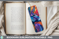 GorgeousFarm Stained Glass Flowers Bookmark design.