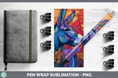 GorgeousFarm Stained Glass Flowers Pen Wrap design.