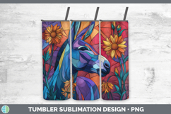 GorgeousFarm Stained Glass Flowers Tumbler design.