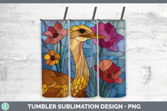 GorgeousFarm Stained Glass Flowers Tumbler design.