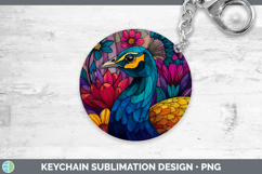 GorgeousFarm Stained Glass Flowers Keychain design.