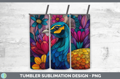 GorgeousFarm Stained Glass Flowers Tumbler design.