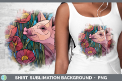 GorgeousFarm Stained Glass Flowers Shirt design.