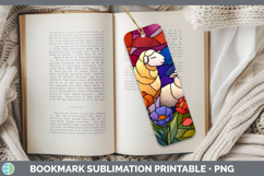 GorgeousFarm Stained Glass Flowers Bookmark design.