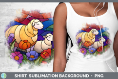 GorgeousFarm Stained Glass Flowers Shirt design.